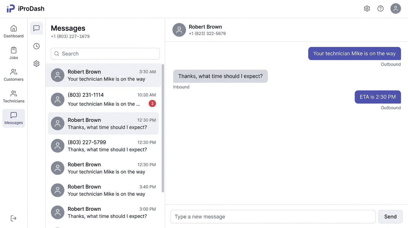 iProDash Messenger screenshot